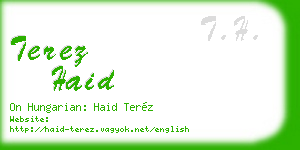 terez haid business card